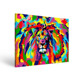 Холст прямоугольный с принтом Лев Artistic Art в Екатеринбурге, 100% ПВХ |  | Тематика изображения на принте: king | lion | neon | африка | голова | граффити | грива | дикий | животные | зверь | зодиак | картина | король | краски | красочный | лев | львенок | львиное | львица | неон | неоновые | радуга | радужный | рисунок
