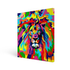 Холст квадратный с принтом Лев Artistic Art в Екатеринбурге, 100% ПВХ |  | Тематика изображения на принте: king | lion | neon | африка | голова | граффити | грива | дикий | животные | зверь | зодиак | картина | король | краски | красочный | лев | львенок | львиное | львица | неон | неоновые | радуга | радужный | рисунок