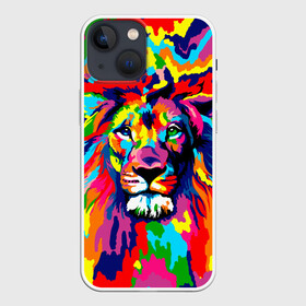 Чехол для iPhone 13 mini с принтом Лев Artistic Art в Екатеринбурге,  |  | king | lion | neon | африка | голова | граффити | грива | дикий | животные | зверь | зодиак | картина | король | краски | красочный | лев | львенок | львиное | львица | неон | неоновые | радуга | радужный | рисунок