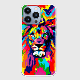 Чехол для iPhone 13 Pro с принтом Лев Artistic Art в Екатеринбурге,  |  | king | lion | neon | африка | голова | граффити | грива | дикий | животные | зверь | зодиак | картина | король | краски | красочный | лев | львенок | львиное | львица | неон | неоновые | радуга | радужный | рисунок