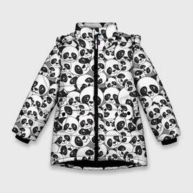 Зимняя куртка для девочек 3D с принтом ПАНДОЧКИ в Екатеринбурге, ткань верха — 100% полиэстер; подклад — 100% полиэстер, утеплитель — 100% полиэстер. | длина ниже бедра, удлиненная спинка, воротник стойка и отстегивающийся капюшон. Есть боковые карманы с листочкой на кнопках, утяжки по низу изделия и внутренний карман на молнии. 

Предусмотрены светоотражающий принт на спинке, радужный светоотражающий элемент на пуллере молнии и на резинке для утяжки. | девушкам | детская | детям | женская | животные | медведи | медведь | медвежата | медвежатки | милота | милый | мишка | мишки | панда | пандочки | панды | паттерн