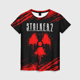 Женская футболка 3D с принтом STALKER 2 / СТАЛКЕР 2 в Екатеринбурге, 100% полиэфир ( синтетическое хлопкоподобное полотно) | прямой крой, круглый вырез горловины, длина до линии бедер | biohazard | chernobyl | cnfkrth | logo | radiation | s.t.a.l.k.e.r. | s.t.a.l.k.e.r.2 | stalker | stalker2 | биохазард | игра | игры | лого | логотип | логотипы | радиация | с.т.а.л.к.е.р | с.т.а.л.к.е.р.2 | символ | сталкер | сталкер2 | черн