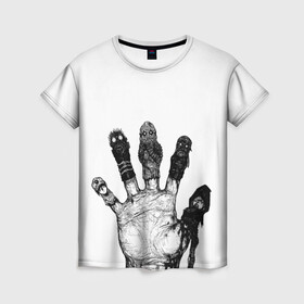 Женская футболка 3D с принтом Dorohedoro в Екатеринбурге, 100% полиэфир ( синтетическое хлопкоподобное полотно) | прямой крой, круглый вырез горловины, длина до линии бедер | dorohedoro | kaiman | дорохэдоро | манга