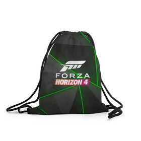 Рюкзак-мешок 3D с принтом Forza Horizon 4 Hi-tech в Екатеринбурге, 100% полиэстер | плотность ткани — 200 г/м2, размер — 35 х 45 см; лямки — толстые шнурки, застежка на шнуровке, без карманов и подкладки | 4 | forza | gamer | games | horizon | racing | ultimate | гонки | форза