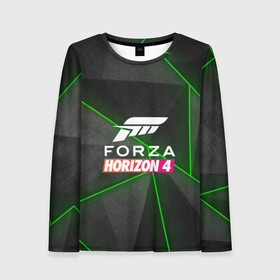Женский лонгслив 3D с принтом Forza Horizon 4 Hi-tech в Екатеринбурге, 100% полиэстер | длинные рукава, круглый вырез горловины, полуприлегающий силуэт | 4 | forza | gamer | games | horizon | racing | ultimate | гонки | форза