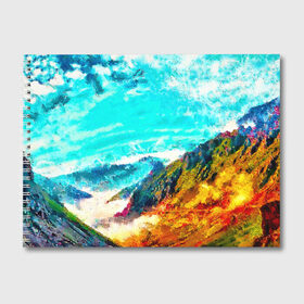 Альбом для рисования с принтом Японские горы в Екатеринбурге, 100% бумага
 | матовая бумага, плотность 200 мг. | art | japan | summer | азия | акварель | восток | восход | горы | деревья | искусство | картина | краски | красочный | лес | летние | лето | мазки | небесный | облака | пейзаж | природа | разноцветные | рассвет