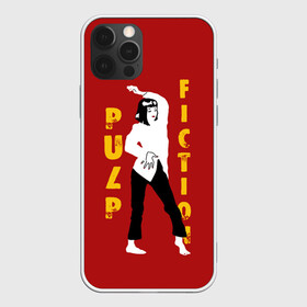 Чехол для iPhone 12 Pro с принтом Pulp Fiction в Екатеринбурге, силикон | область печати: задняя сторона чехла, без боковых панелей | актеры | бандиты | боевик | бульварное | винсент | герои | девяностые | джулс | знаменитости | кинофильм | комедия | криминал | криминальное | лихие | логотип | миа | персонажи | преступники | ретро