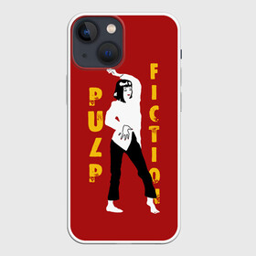 Чехол для iPhone 13 mini с принтом Pulp Fiction в Екатеринбурге,  |  | актеры | бандиты | боевик | бульварное | винсент | герои | девяностые | джулс | знаменитости | кинофильм | комедия | криминал | криминальное | лихие | логотип | миа | персонажи | преступники | ретро