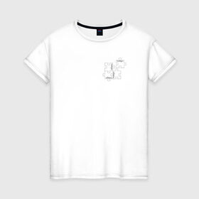 Женская футболка хлопок с принтом Соберись в Екатеринбурге, 100% хлопок | прямой крой, круглый вырез горловины, длина до линии бедер, слегка спущенное плечо | mood | игра | настроение | пазл | подростки