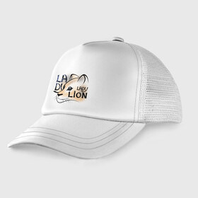 Детская кепка тракер с принтом LADY LION в Екатеринбурге, Козырек - 100% хлопок. Кепка - 100% полиэстер, Задняя часть - сетка | универсальный размер, пластиковая застёжка | lion | в августе | знаки зодиака | лев | лев по гороскопу | львица | подарить львице