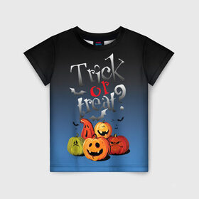 Детская футболка 3D с принтом Кошелёк или жизнь в Екатеринбурге, 100% гипоаллергенный полиэфир | прямой крой, круглый вырез горловины, длина до линии бедер, чуть спущенное плечо, ткань немного тянется | bat | halloween | jaw | pumpkin | smile | летучая мышь | пасть | тыква | улыбка | хэллоуин