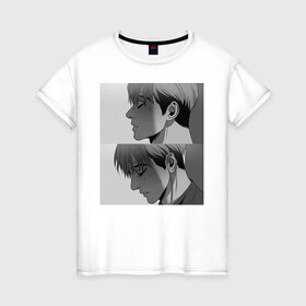 Женская футболка хлопок с принтом Oh Sangwoo в Екатеринбурге, 100% хлопок | прямой крой, круглый вырез горловины, длина до линии бедер, слегка спущенное плечо | killing stalking | ks | manga | oh sangwoo | sangwoo | манга | манхва | о сану | сану