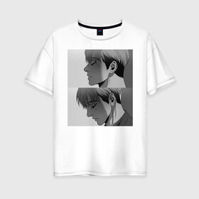 Женская футболка хлопок Oversize с принтом Oh Sangwoo в Екатеринбурге, 100% хлопок | свободный крой, круглый ворот, спущенный рукав, длина до линии бедер
 | killing stalking | ks | manga | oh sangwoo | sangwoo | манга | манхва | о сану | сану