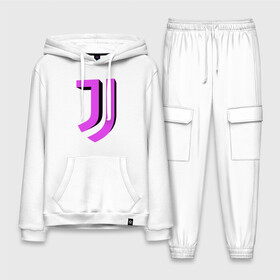 Мужской костюм хлопок с толстовкой с принтом Juventus | 3D Logo Fuchsia (2021) в Екатеринбурге,  |  | 0x000000123 | juve | juventus | ronaldo | юве | ювентус