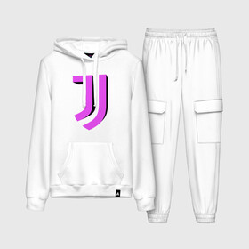 Женский костюм хлопок (с толстовкой) с принтом Juventus | 3D Logo Fuchsia (2021) в Екатеринбурге,  |  | 0x000000123 | juve | juventus | ronaldo | юве | ювентус