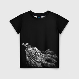Детская футболка 3D с принтом berserk в Екатеринбурге, 100% гипоаллергенный полиэфир | прямой крой, круглый вырез горловины, длина до линии бедер, чуть спущенное плечо, ткань немного тянется | berserk | аниме | берсерк | гатс | манга | черный мечник