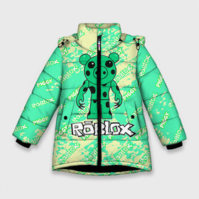 Зимняя куртка для девочек 3D с принтом Свинка Пигги из Roblox в Екатеринбурге, ткань верха — 100% полиэстер; подклад — 100% полиэстер, утеплитель — 100% полиэстер. | длина ниже бедра, удлиненная спинка, воротник стойка и отстегивающийся капюшон. Есть боковые карманы с листочкой на кнопках, утяжки по низу изделия и внутренний карман на молнии. 

Предусмотрены светоотражающий принт на спинке, радужный светоотражающий элемент на пуллере молнии и на резинке для утяжки. | Тематика изображения на принте: pig | piggi | roblox | svinka | игра | пигги