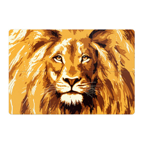 Магнитный плакат 3Х2 с принтом Взгляд льва в Екатеринбурге, Полимерный материал с магнитным слоем | 6 деталей размером 9*9 см | арт | грива | деко | жедтая | животные | закат | зверей | золото | кошка | лев | лето | львенок | неоновая | очки | пляж | прайд | разноцветная | солнце | тигр | узоры | царь | яркие
