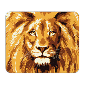 Коврик для мышки прямоугольный с принтом Взгляд льва в Екатеринбурге, натуральный каучук | размер 230 х 185 мм; запечатка лицевой стороны | Тематика изображения на принте: арт | грива | деко | жедтая | животные | закат | зверей | золото | кошка | лев | лето | львенок | неоновая | очки | пляж | прайд | разноцветная | солнце | тигр | узоры | царь | яркие