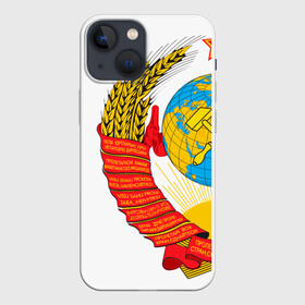Чехол для iPhone 13 mini с принтом СССР в Екатеринбурге,  |  | ussr | герб | звезда | коммунист | комсомол | кпсс | красный | ленин | лого | логотип | молот | надпись | патриот | республик | ретро | рсфср | серп | символ | снг | советский | советских | социалистических