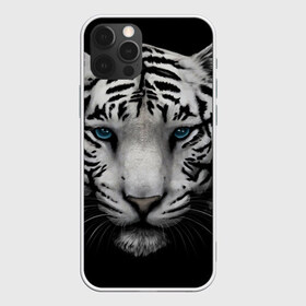 Чехол для iPhone 12 Pro Max с принтом Белый Тигр в Екатеринбурге, Силикон |  | Тематика изображения на принте: tiger | животное | тигр | тигрица | чернобелый