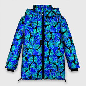 Женская зимняя куртка 3D с принтом Голубые бабочки в Екатеринбурге, верх — 100% полиэстер; подкладка — 100% полиэстер; утеплитель — 100% полиэстер | длина ниже бедра, силуэт Оверсайз. Есть воротник-стойка, отстегивающийся капюшон и ветрозащитная планка. 

Боковые карманы с листочкой на кнопках и внутренний карман на молнии | angel | butterfly | pattern | summer | wings | ангел | бабочка | бабочки | животные | крылышки | крылья | летающие | летние | магия | махаон | мотылек | насекомые | небесные | неон | неоновые | паттерн | природа