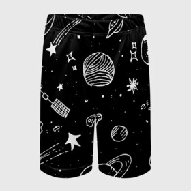 Детские спортивные шорты 3D с принтом Cosmos в Екатеринбурге,  100% полиэстер
 | пояс оформлен широкой мягкой резинкой, ткань тянется
 | comet | cosmos | moon | planet | satellite | saturn | space | star | weightlessness | звезда | комета | космос | луна | невесомость | планета | сатурн | спутник