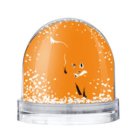 Снежный шар с принтом ЛИСА в Екатеринбурге, Пластик | Изображение внутри шара печатается на глянцевой фотобумаге с двух сторон | fox | лиса