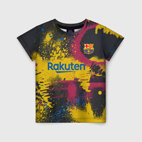 Детская футболка 3D с принтом FC Barcelona | La Liga pre-match shirt (2021) в Екатеринбурге, 100% гипоаллергенный полиэфир | прямой крой, круглый вырез горловины, длина до линии бедер, чуть спущенное плечо, ткань немного тянется | 0x000000123 | barca | barcelona | fcb | messi | барса | барселона | месси | фкб