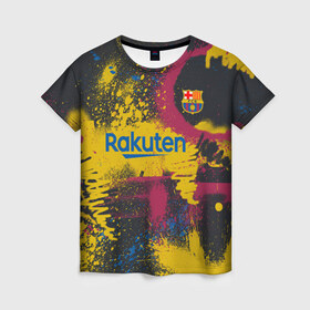 Женская футболка 3D с принтом FC Barcelona | La Liga pre-match shirt (2021) в Екатеринбурге, 100% полиэфир ( синтетическое хлопкоподобное полотно) | прямой крой, круглый вырез горловины, длина до линии бедер | 0x000000123 | barca | barcelona | fcb | messi | барса | барселона | месси | фкб