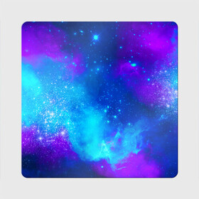 Магнит виниловый Квадрат с принтом Космос в Екатеринбурге, полимерный материал с магнитным слоем | размер 9*9 см, закругленные углы | астроном | бесконечность | вселенная | звезда | звезды | комета | космонавт | космос | море | небо | неон | пальма | планета