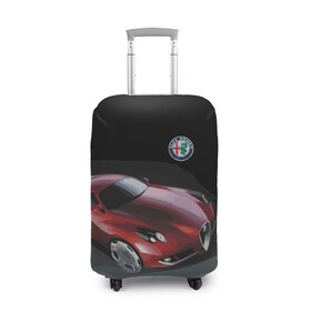 Чехол для чемодана 3D с принтом Alfa Romeo в Екатеринбурге, 86% полиэфир, 14% спандекс | двустороннее нанесение принта, прорези для ручек и колес | alfa romeo | car | italy | motorsport | prestige | автоспорт | альфа ромео | италия | престиж