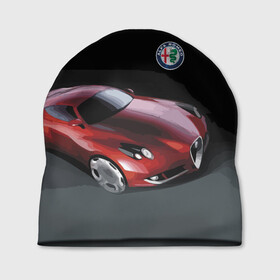 Шапка 3D с принтом Alfa Romeo в Екатеринбурге, 100% полиэстер | универсальный размер, печать по всей поверхности изделия | alfa romeo | car | italy | motorsport | prestige | автоспорт | альфа ромео | италия | престиж