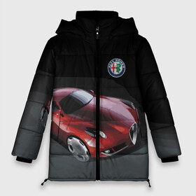 Женская зимняя куртка 3D с принтом Alfa Romeo в Екатеринбурге, верх — 100% полиэстер; подкладка — 100% полиэстер; утеплитель — 100% полиэстер | длина ниже бедра, силуэт Оверсайз. Есть воротник-стойка, отстегивающийся капюшон и ветрозащитная планка. 

Боковые карманы с листочкой на кнопках и внутренний карман на молнии | alfa romeo | car | italy | motorsport | prestige | автоспорт | альфа ромео | италия | престиж