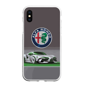 Чехол для iPhone XS Max матовый с принтом Alfa Romeo motorsport в Екатеринбурге, Силикон | Область печати: задняя сторона чехла, без боковых панелей | alfa romeo | car | italy | motorsport | prestige | автоспорт | альфа ромео | италия | престиж