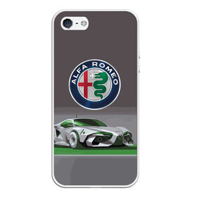 Чехол для iPhone 5/5S матовый с принтом Alfa Romeo motorsport в Екатеринбурге, Силикон | Область печати: задняя сторона чехла, без боковых панелей | alfa romeo | car | italy | motorsport | prestige | автоспорт | альфа ромео | италия | престиж