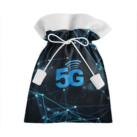 Подарочный 3D мешок с принтом 5G Network в Екатеринбурге, 100% полиэстер | Размер: 29*39 см | Тематика изображения на принте: 4g | 5g | 5g картинки | 5g мемы | 5g рисунок | internet | network | print | speed | плакат | пнг | постер | против 5g