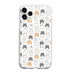 Чехол для iPhone 11 Pro Max матовый с принтом Толстые котики в Екатеринбурге, Силикон |  | Тематика изображения на принте: cute | japan | japanese | k pop | kawaii | korea | korean | детские | забавные | к поп | кавайные | кей поп | корейские | котики | коты | котята | котятки | кошки | милые | прикольные | пухленькие | пухлые | смешные | счастливые