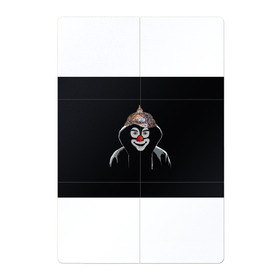 Магнитный плакат 2Х3 с принтом Клоун в шапочке в Екатеринбурге, Полимерный материал с магнитным слоем | 6 деталей размером 9*9 см | Тематика изображения на принте: 5g вышки | клоун | связь | фобия | фольга