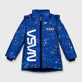 Зимняя куртка для девочек 3D с принтом NASA НАСА в Екатеринбурге, ткань верха — 100% полиэстер; подклад — 100% полиэстер, утеплитель — 100% полиэстер. | длина ниже бедра, удлиненная спинка, воротник стойка и отстегивающийся капюшон. Есть боковые карманы с листочкой на кнопках, утяжки по низу изделия и внутренний карман на молнии. 

Предусмотрены светоотражающий принт на спинке, радужный светоотражающий элемент на пуллере молнии и на резинке для утяжки. | galaxy | man | nasa | planet | planets | space | spaceman | spacex | star | stars | univerce | yfcf | астронавт | вселенная | галактика | галактики | звезда | звезды | космонавт | космонавты | космос | луна | наса | планета | планеты | тфыф