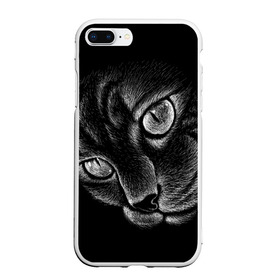 Чехол для iPhone 7Plus/8 Plus матовый с принтом Волшебный кот в Екатеринбурге, Силикон | Область печати: задняя сторона чехла, без боковых панелей | Тематика изображения на принте: black | cat | eyes | kitten | kitty | pussy | pussycat | взгляд | глаз | глаза | кот | кота | котенок | коты | котят | котята | котячьи | кошачьи | кошка | кошки | мордочка | нос | носик | с котом | усатый | усики | усища | усищи | че