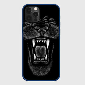 Чехол для iPhone 12 Pro с принтом Черная пантера в Екатеринбурге, силикон | область печати: задняя сторона чехла, без боковых панелей | big | black | cat | danger | jungle | king | leopard | panter | panther | picture | большая | большой | джунглей | джунгли | зубы | король | кот | кошка | леопард | мелками | опасная | опасный | охотник | пантера | пасть | рисунок | хищник | 