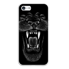 Чехол для iPhone 5/5S матовый с принтом Черная пантера в Екатеринбурге, Силикон | Область печати: задняя сторона чехла, без боковых панелей | Тематика изображения на принте: big | black | cat | danger | jungle | king | leopard | panter | panther | picture | большая | большой | джунглей | джунгли | зубы | король | кот | кошка | леопард | мелками | опасная | опасный | охотник | пантера | пасть | рисунок | хищник | 