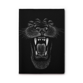 Обложка для автодокументов с принтом Черная пантера в Екатеринбурге, натуральная кожа |  размер 19,9*13 см; внутри 4 больших “конверта” для документов и один маленький отдел — туда идеально встанут права | big | black | cat | danger | jungle | king | leopard | panter | panther | picture | большая | большой | джунглей | джунгли | зубы | король | кот | кошка | леопард | мелками | опасная | опасный | охотник | пантера | пасть | рисунок | хищник | 