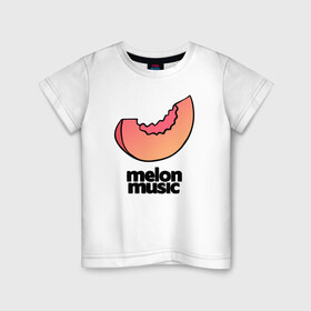 Детская футболка хлопок с принтом MELON MUSIC в Екатеринбурге, 100% хлопок | круглый вырез горловины, полуприлегающий силуэт, длина до линии бедер | mayot | melon | music | seemee | yungway | вэй | дыни | майот | мелон | мьюзик | сими | янг | янгвэй