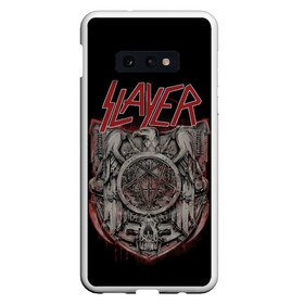 Чехол для Samsung S10E с принтом Slayer в Екатеринбурге, Силикон | Область печати: задняя сторона чехла, без боковых панелей | kerry king | musical group | repentless | slayer | tom araya | метал | том арайа | трэш