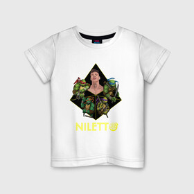 Детская футболка хлопок с принтом NILETTO в Екатеринбурге, 100% хлопок | круглый вырез горловины, полуприлегающий силуэт, длина до линии бедер | niletto | клип | любимка | нилетто | песни | песня любимка | рэп