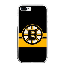 Чехол для iPhone 7Plus/8 Plus матовый с принтом BOSTON BRUINS NHL в Екатеринбурге, Силикон | Область печати: задняя сторона чехла, без боковых панелей | black | boston | bruins | hockey | ice | logo | nhl | sport | usa | бостон | брюинз | логотип | нхл | спорт | хоккей