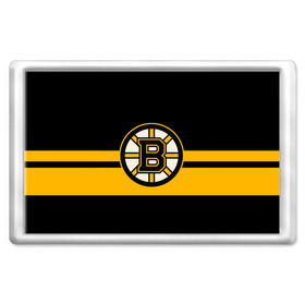 Магнит 45*70 с принтом BOSTON BRUINS NHL в Екатеринбурге, Пластик | Размер: 78*52 мм; Размер печати: 70*45 | Тематика изображения на принте: black | boston | bruins | hockey | ice | logo | nhl | sport | usa | бостон | брюинз | логотип | нхл | спорт | хоккей