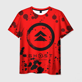 Мужская футболка 3D с принтом GHOST OF TSUSHIMA в Екатеринбурге, 100% полиэфир | прямой крой, круглый вырез горловины, длина до линии бедер | game | games | ghost | ghost of tsushima | japan | logo | samurai | symbol | tsushima | игра | игры | лого | логотипы | призрак | призрак цусимы | самураи | самурай | символ | символы | цусимы | япония | японская | японские | японский